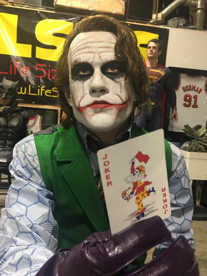 Dark Knight Heath Ledger Sitting Joker