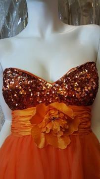 CINDERELLA BRAND HOMECOMING DRESS PUMPKIN COLOR