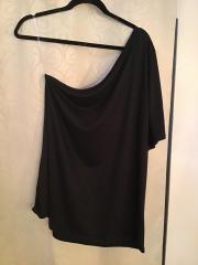 CURVY Single Shoulder Top in Black