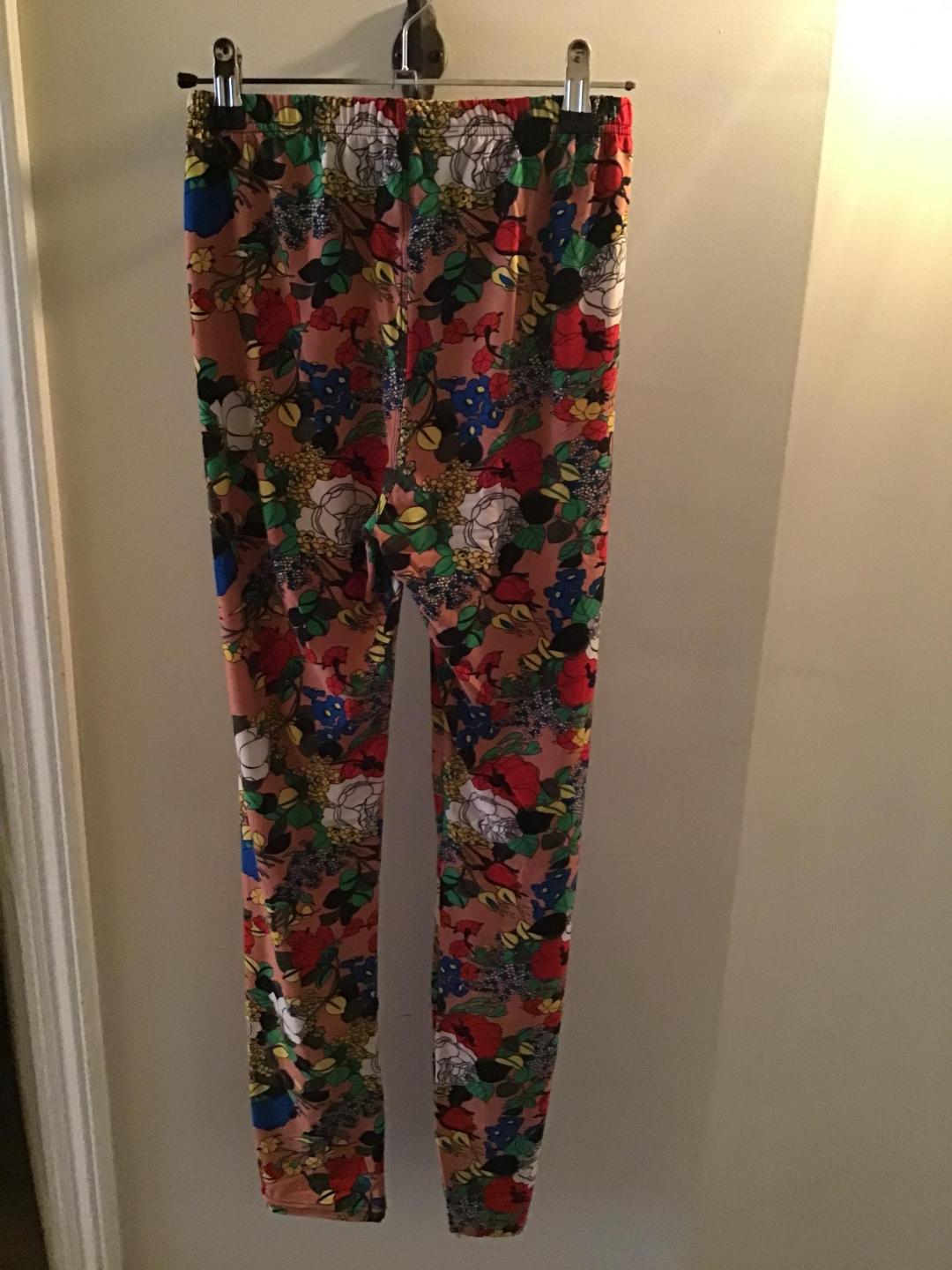 Floral PrintedLeggings with Rise Waistband