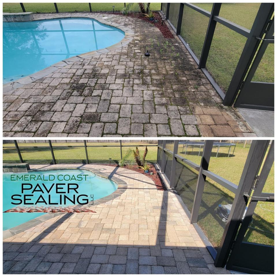 Pool Deck Cleaning and Sealing