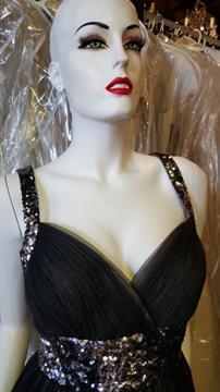MAY QUEEN COUTURE BLACK TULLE HOMECOMING DRESS
