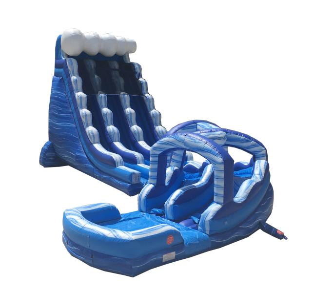 curve inflatable water slide