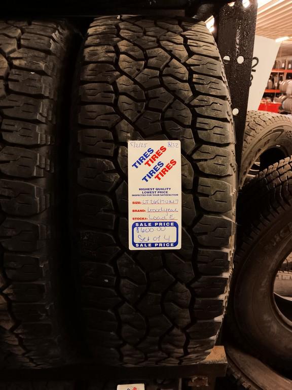 LT265/70R17 Goodyear Wrangler Tires Set of 4