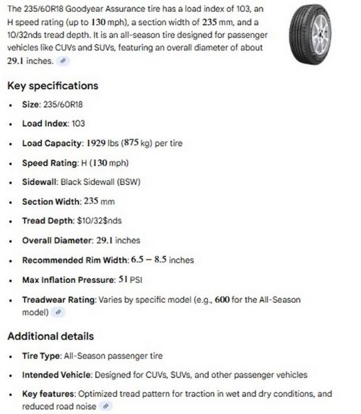 235/60R18 Bridgestone Ecopia H/L 422 Plus Tires Set of 4