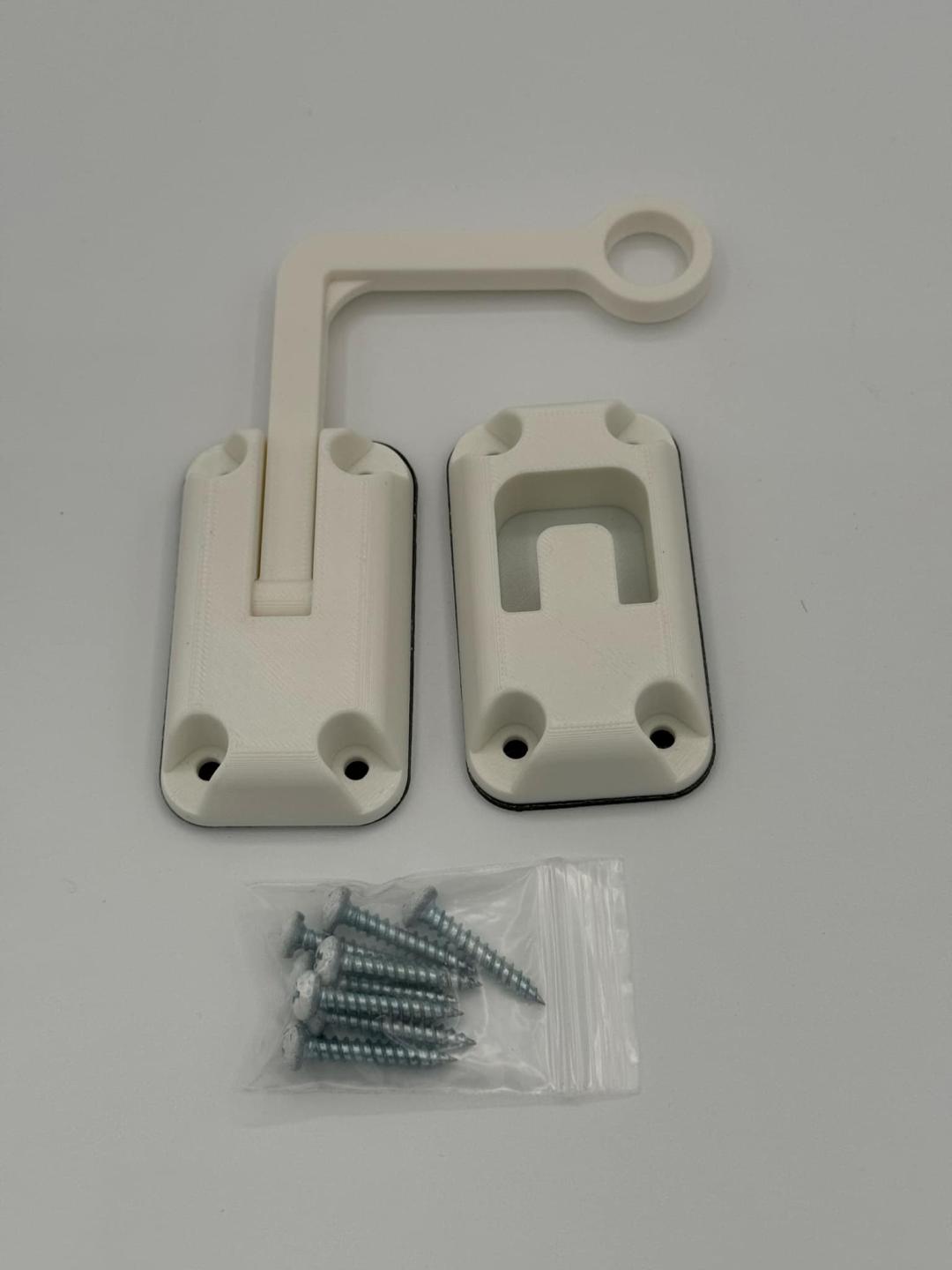 Ring Latch 90 Degree White