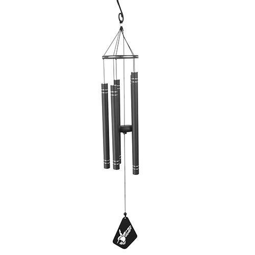 Wind Chime Tuned Black Hummingbird 36"