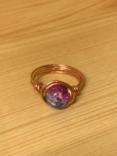 Rainbow Copper Wire Ring