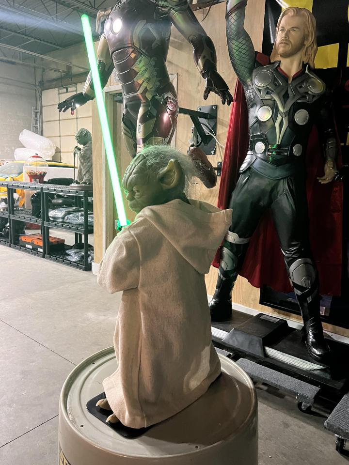 Life Size Yoda with Lightsaber