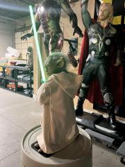Life Size Yoda with Lightsaber