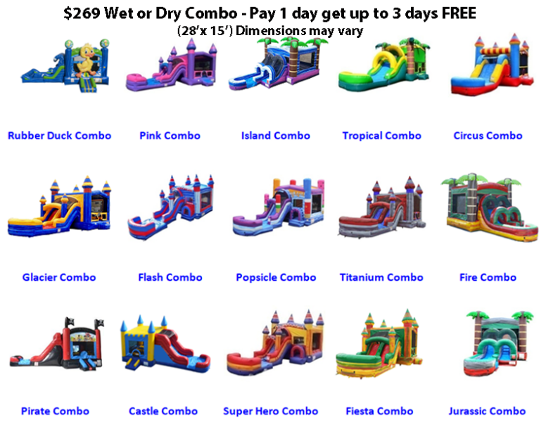 See our full inventory with over 250 inflatables and games!