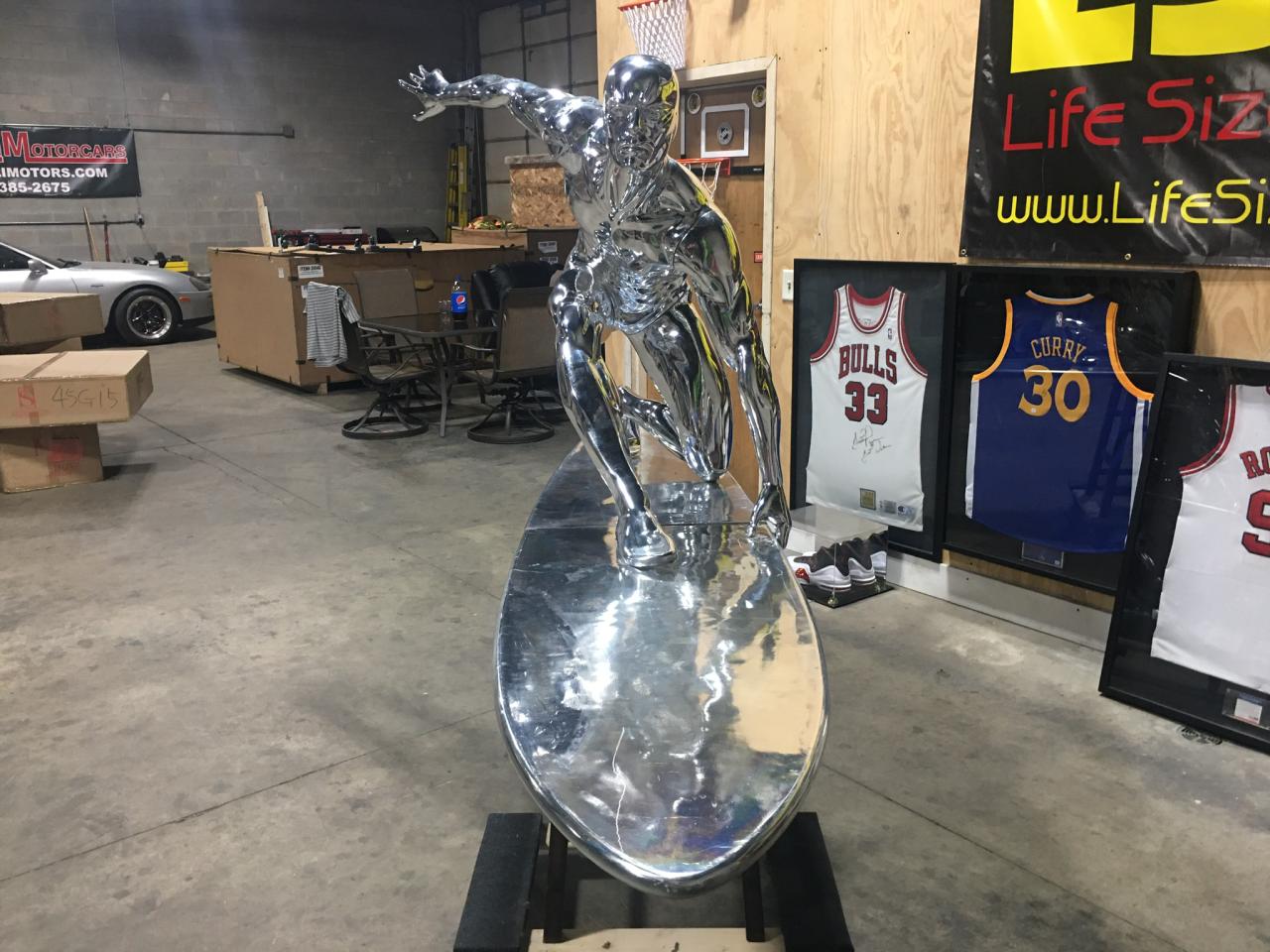 Life Size Marvel Silver Surfer with Bracket