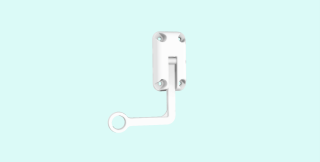 Ring Latch 90 Degree White