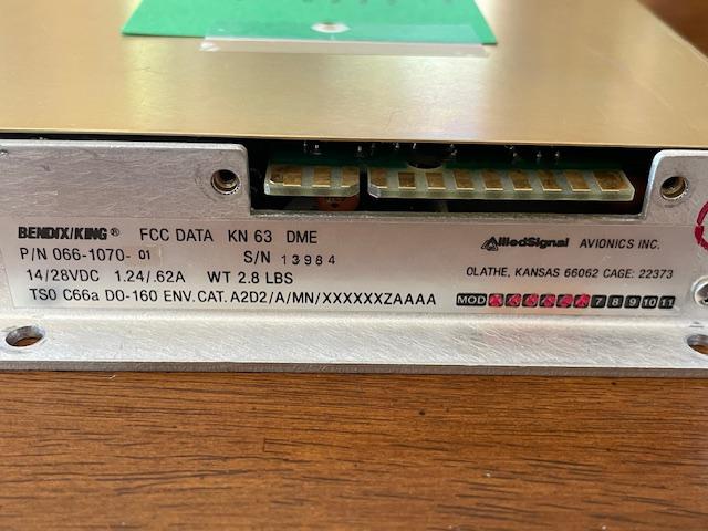 King KN-63 DME Processor Computer. Form 8130, Used.