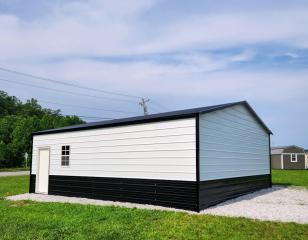 $2,763 OFF - ONLY $8,287 + tax - 24x30x9 BOXED EAVE ROOF GARAGE - NO CREDIT CHECK!