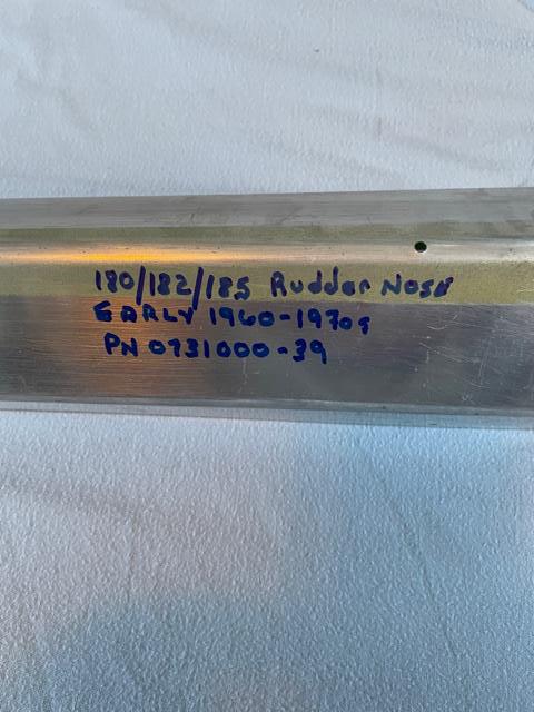 Cessna 180 182 185 Rudder Nose Skin-As Removed
