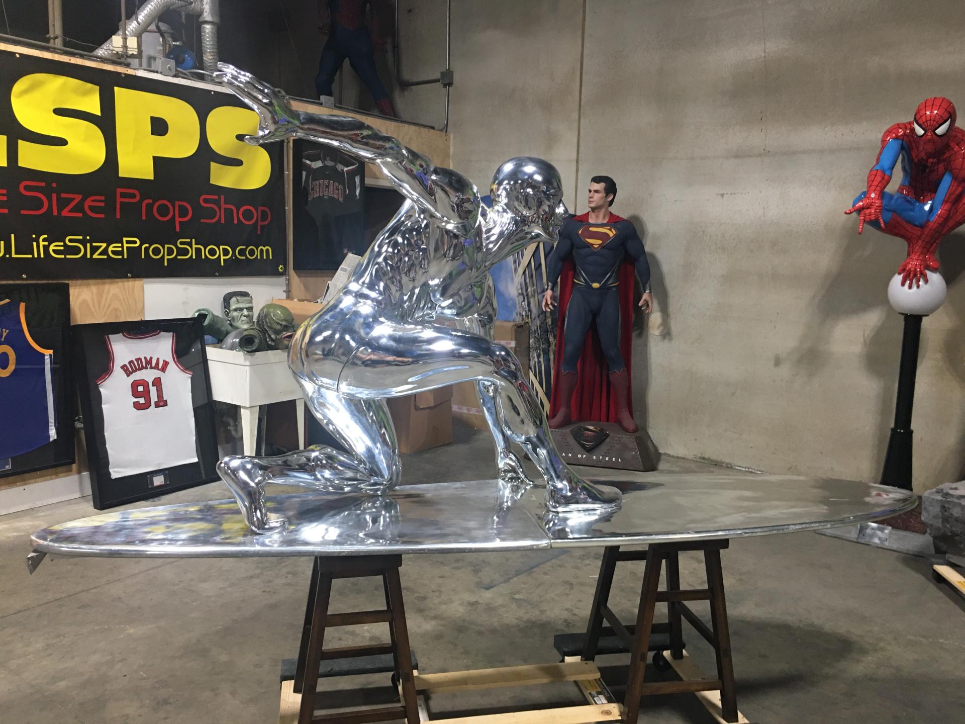 Life Size Marvel Silver Surfer with Bracket