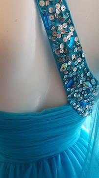 LET'S FASHION TULLE BLUE HOMECOMING DRESS SIZE XS