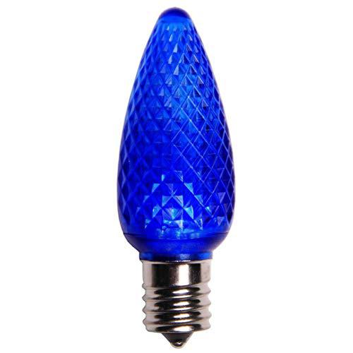 Lone Star Christmas Lighting Supplies: C9 LED Faceted Christmas Light Bulbs, E17 Base (25 pack)