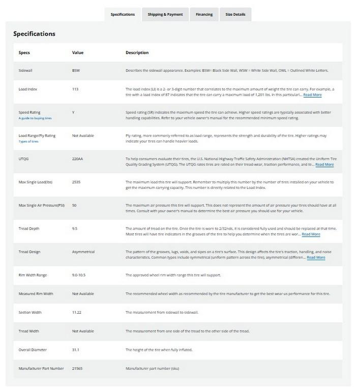 285/45R21 Michelin Pilot Sport SUV 4 Tires Set of 4