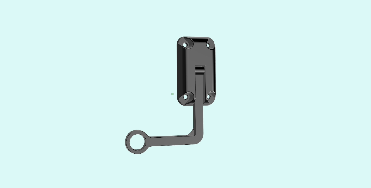 Ring Latch 90 Degree Black