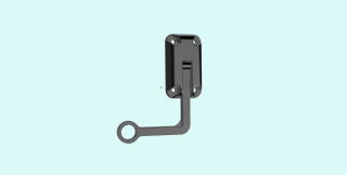 Ring Latch 90 Degree Black