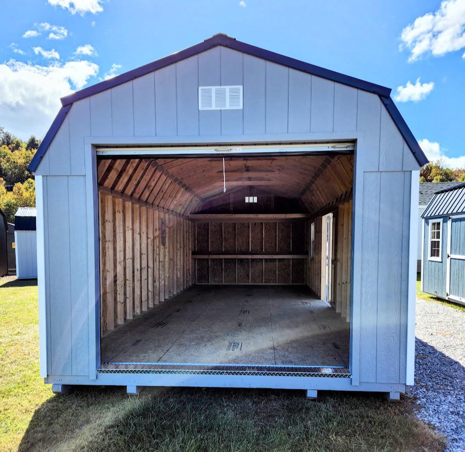 10% or $1,069 OFF -12x28 LOFTED GARAGE - SHELVES -ONLY $9,625 or $376 + tax /MO
