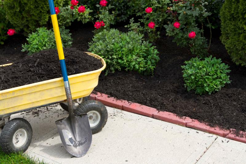 Mulching and landscaping