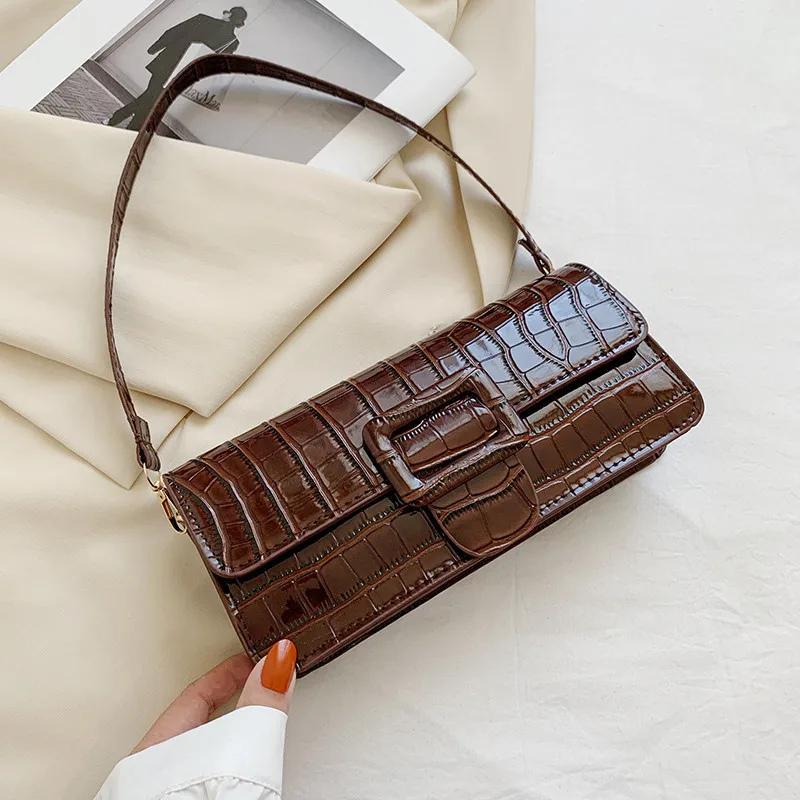 Vintage Style PU Leather Underarm Bag