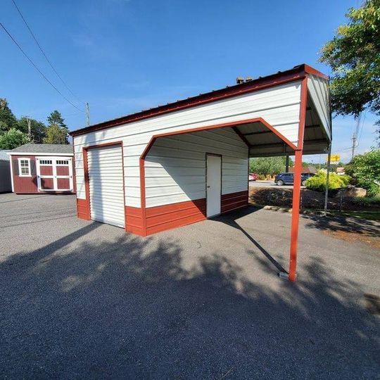 20x20x8 Combo Unit Carport