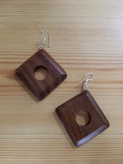 African Wood Earrings