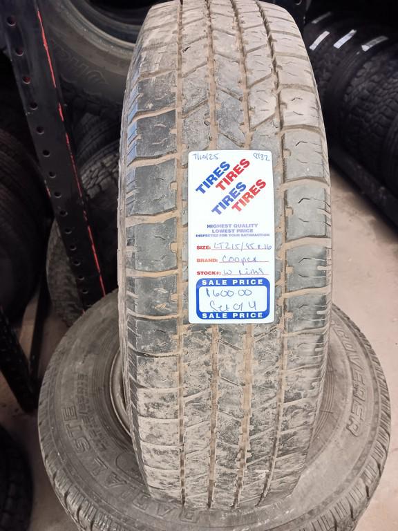 LT215/85R16 Cooper Discoverer Tires on Dually Rims Set of 4