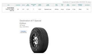 235/70R16 Firestone Destination A/T Tires Set of 4
