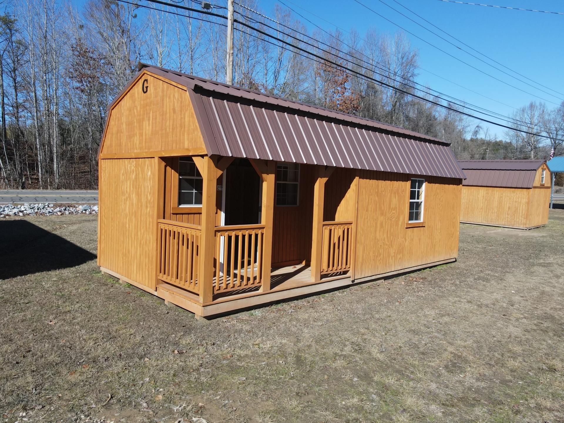 12x24 Corner Porch Lofted Cabin