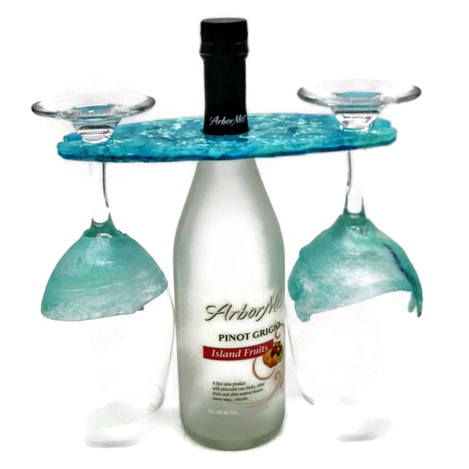 Blue wine butler.