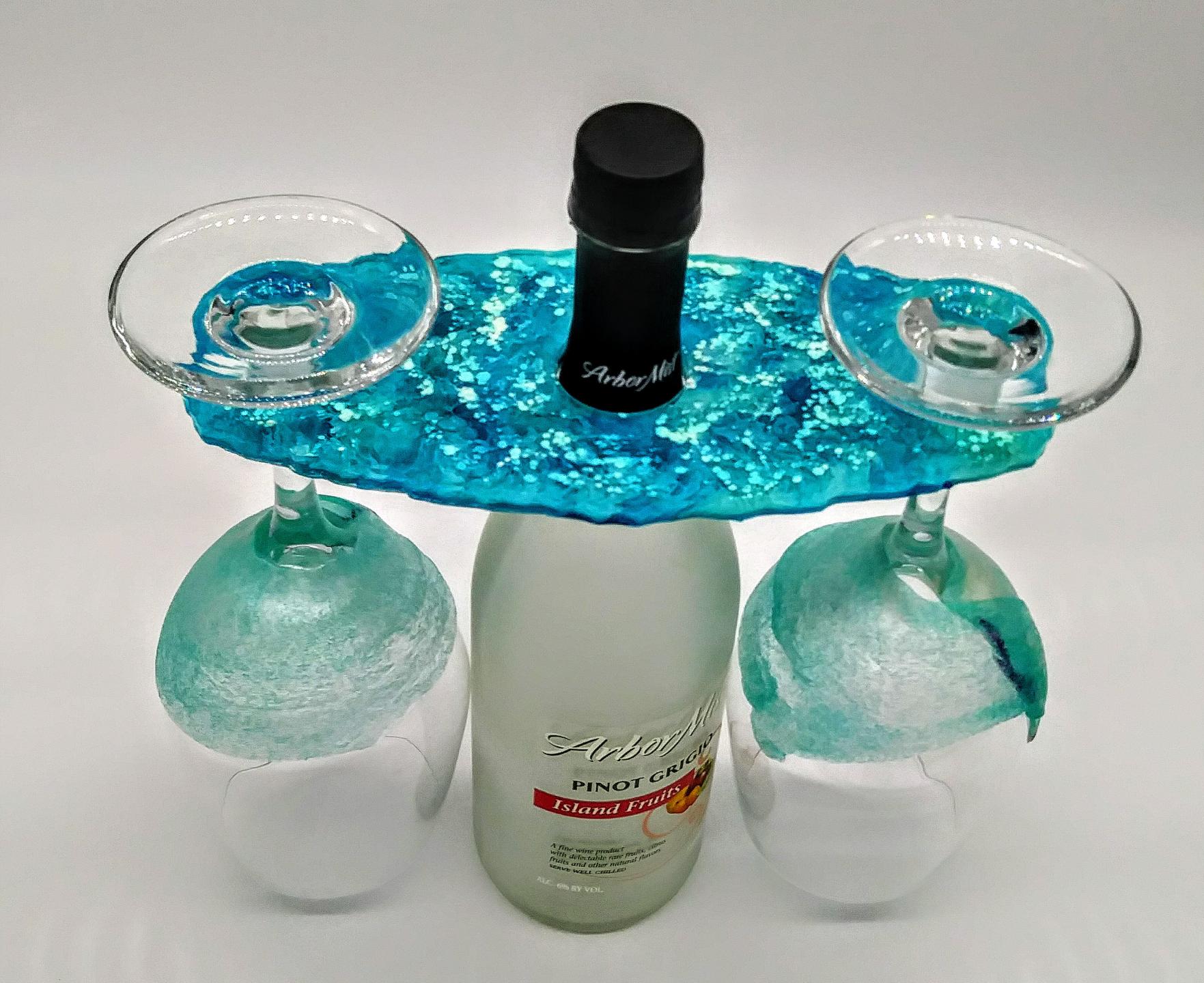 Blue wine butler.