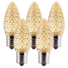 Lone Star Christmas Lighting Supplies: C9 LED Faceted Christmas Light Bulbs, E17 Base (25 pack)