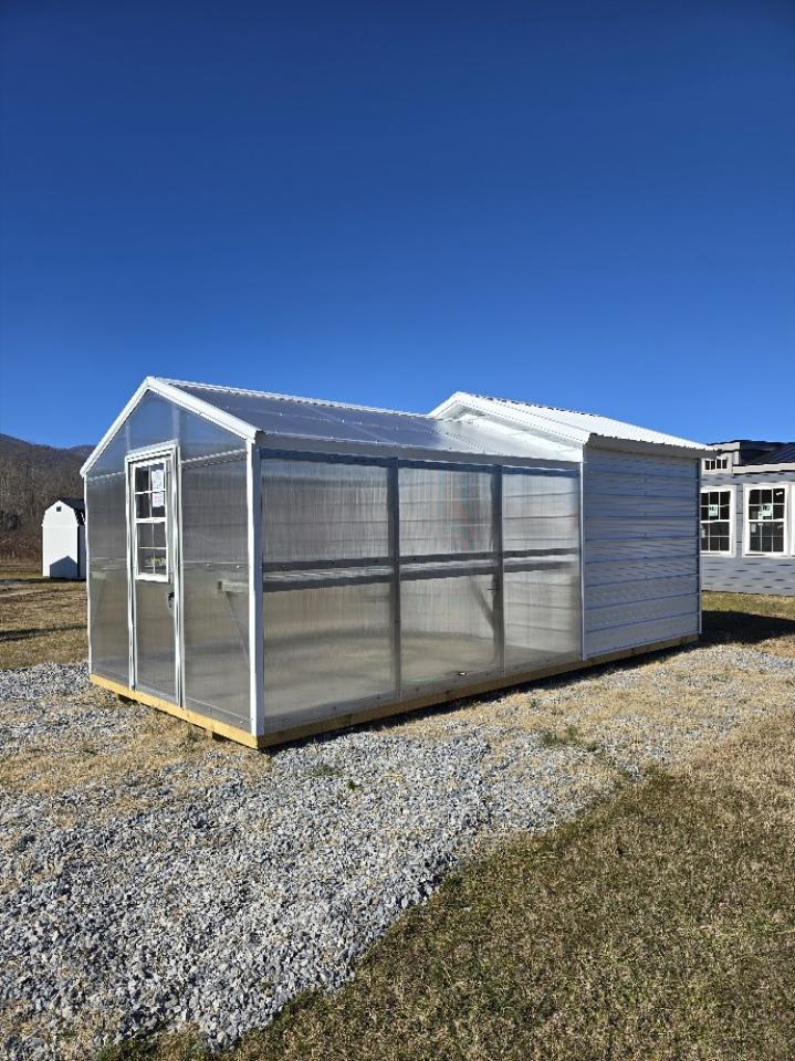 SAVE $117 OFF - ONLY $10,169- 10x20 GREENHOUSE & POTTING SHED - HEAT - WATER / MISTING SYSTEM - TREX FLOOR