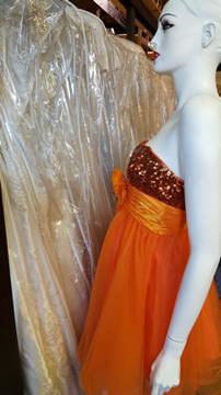 CINDERELLA BRAND HOMECOMING DRESS PUMPKIN COLOR
