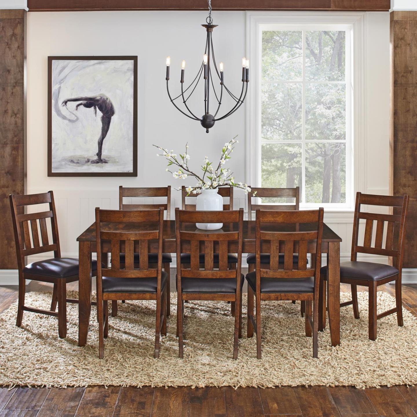 RECTANGULAR LEG TABLE 1- 18” BUTTERFLY LEAF