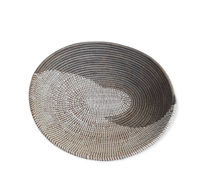 Multicolor Traditional Decorative Storage, Versatile Senegalese Handcrafted Oval Basket.