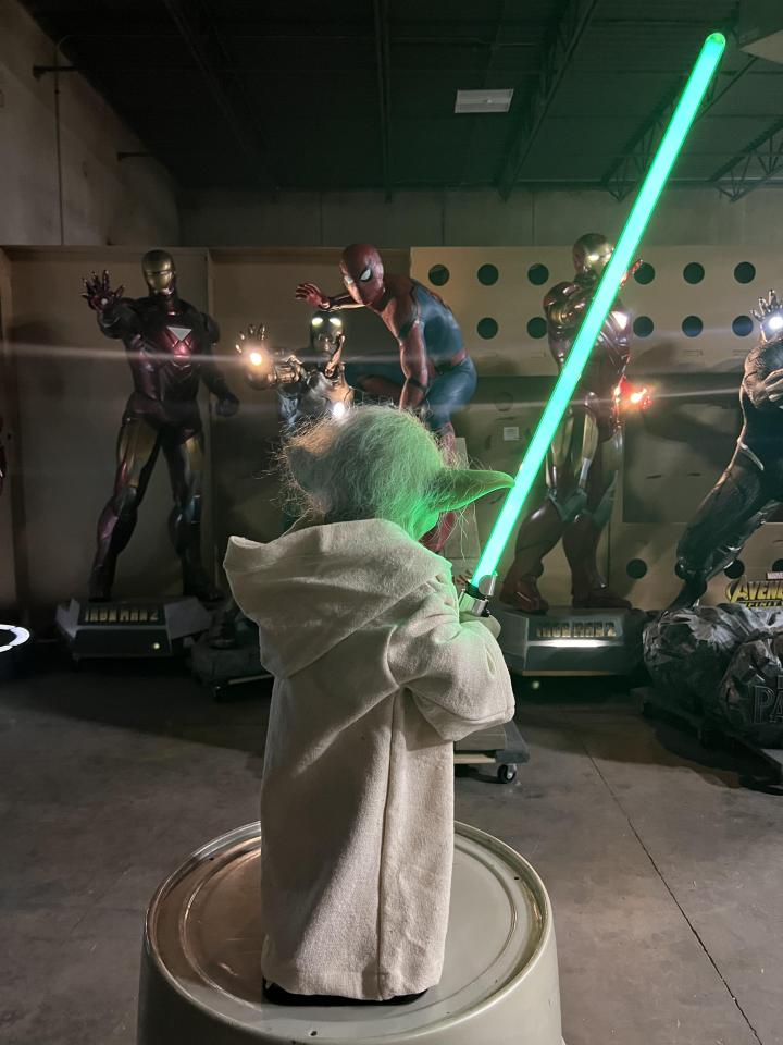 Life Size Yoda with Lightsaber