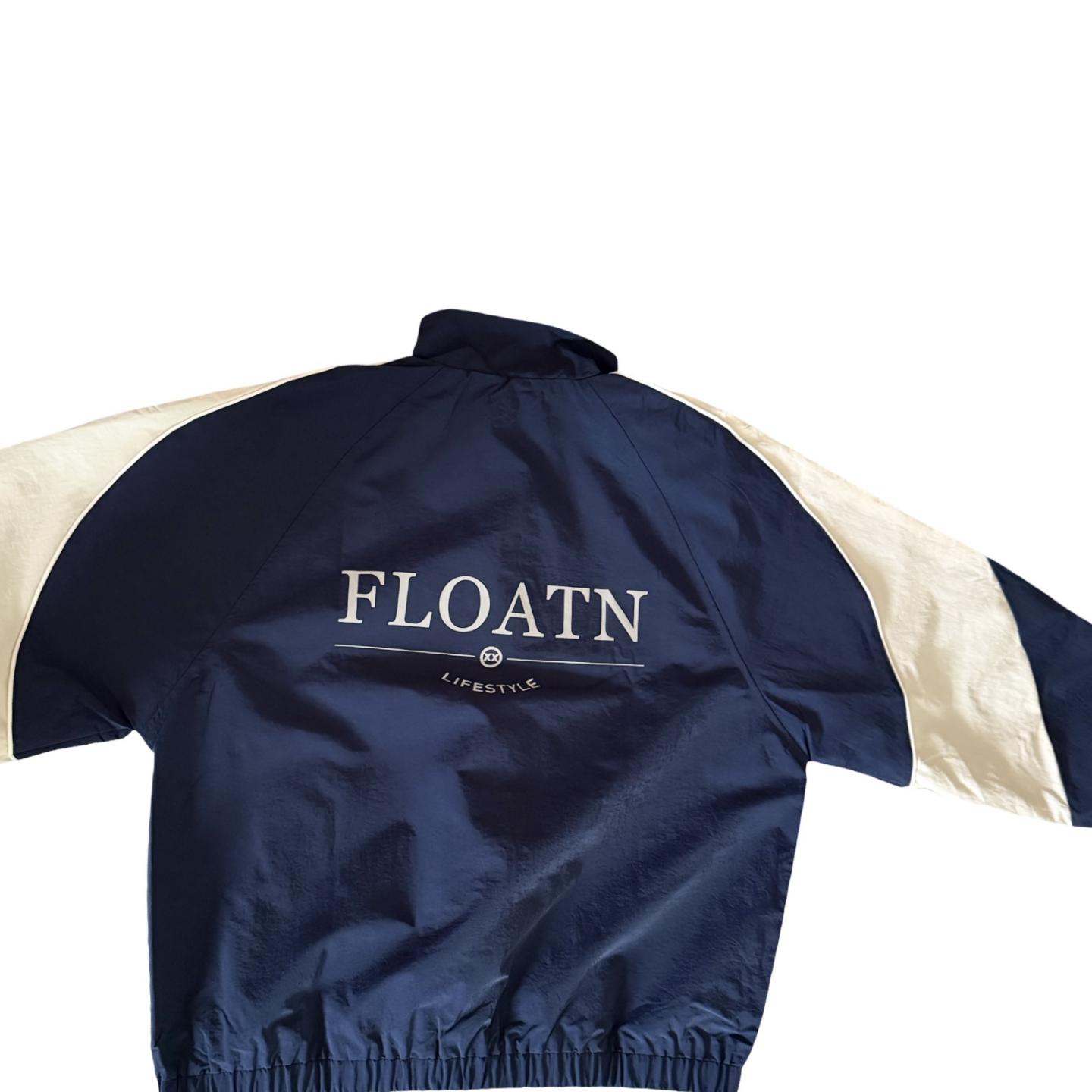 Navy Blue & Off White Floatn Retro Windbreaker Tracksuit