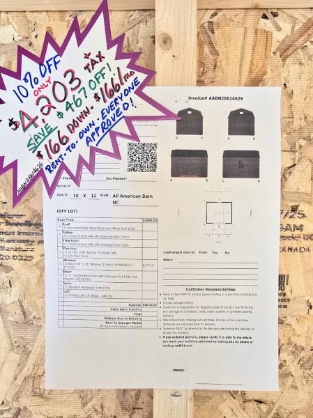🔥10% OFF - SAVE $467 - 10x12 LOFTED BARN - $4,203 OR $166 DOWN & $166/MO - FREE DELIVERY & BLOCKS (50 miles)