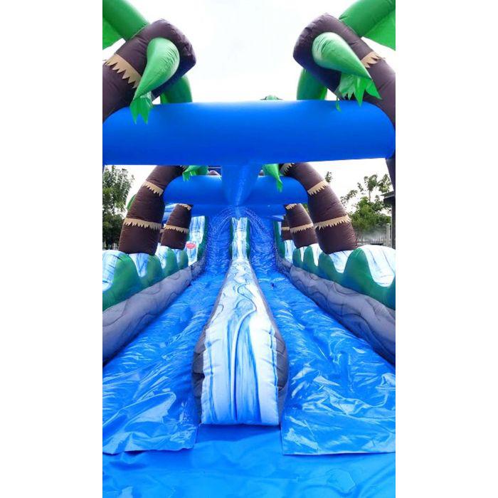 22' Island Dual Lane Water Slide - 65 Feet Long!