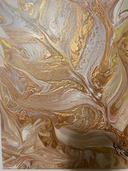 9. Gold and Pearls (Pour Painting)