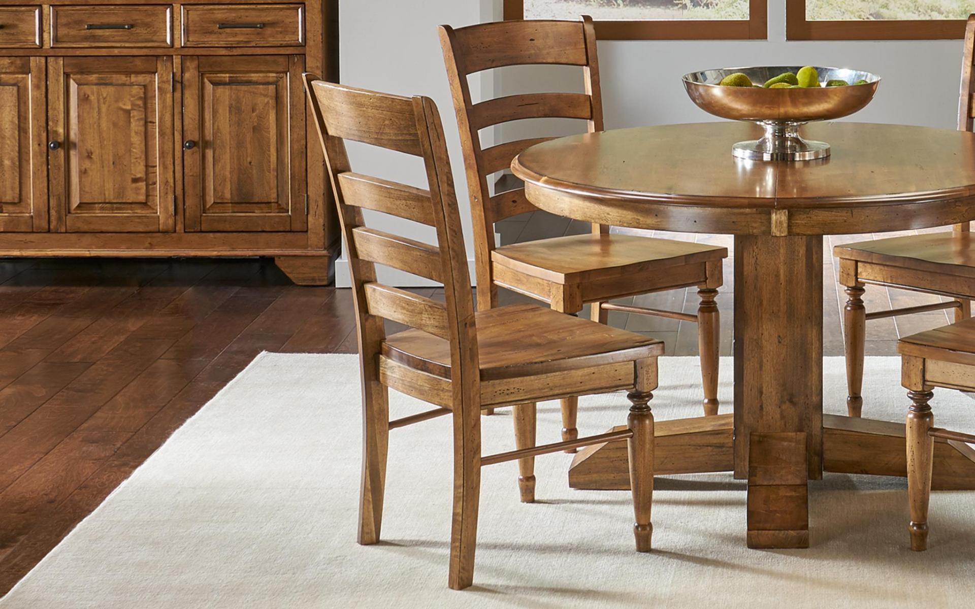 LADDERBACK WOOD SEAT SIDE CHAIR
