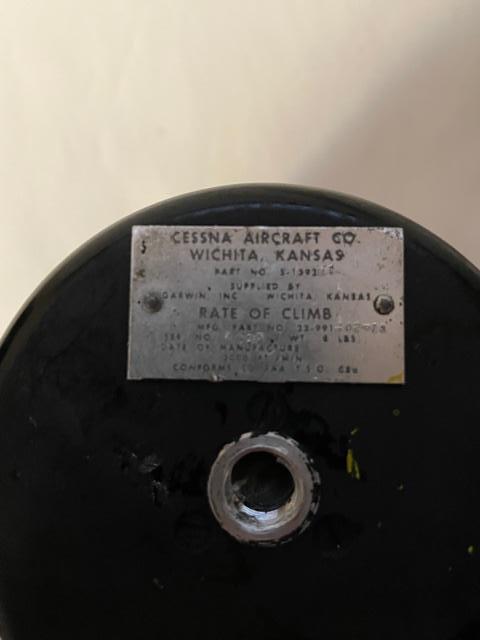 Cessna Garwin Vertical Speed Indicator. As.Removed.