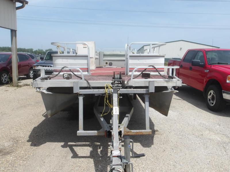 D75 - 1992 Riviera Cruiser Pontoon Boat / 1999 Hoosier Boat Trailer