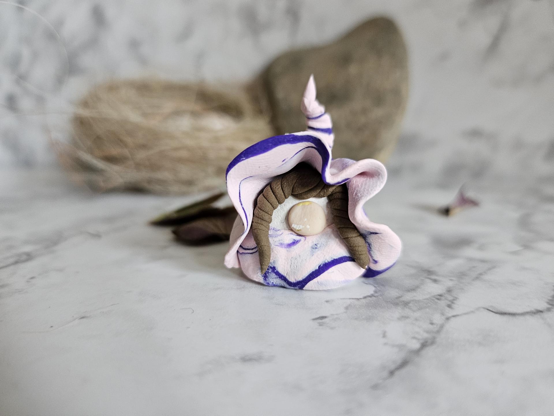 Pink and Purple Brunette Girl Gnome